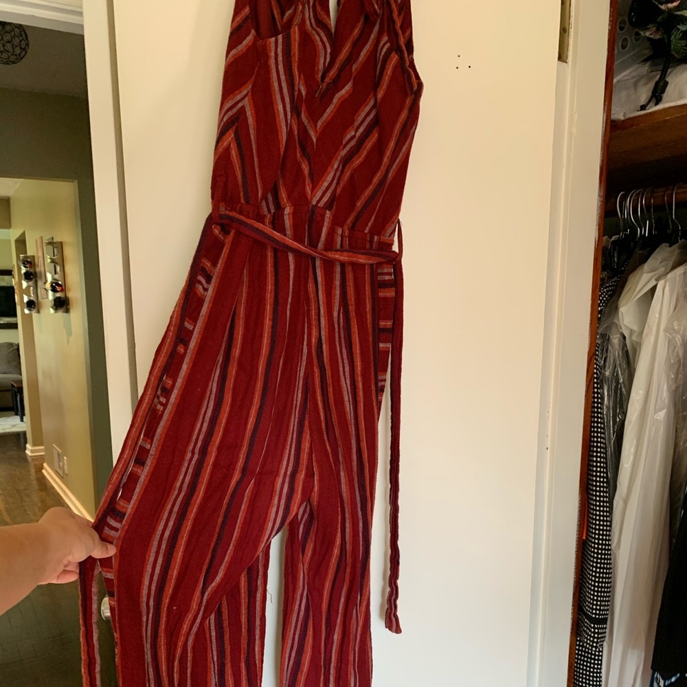 Red Pant Suit